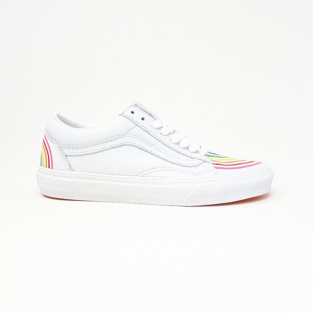 Vans x Flour Shop Old Skool Skate Shoe Sneaker Rainbow Pride Mens 6.5 / Womens 8